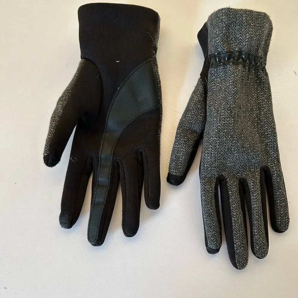 Elegant Black and Gray Women's Gloves